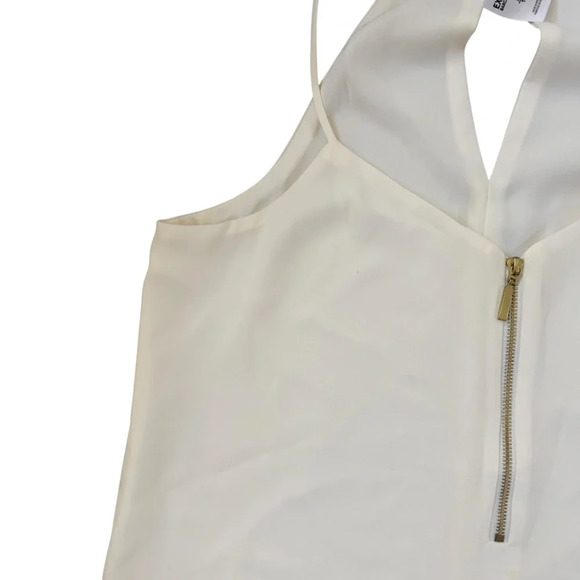 Express NWT Sleeveless Ivory Blouse with Gold Zipper - Picture 6 of 12